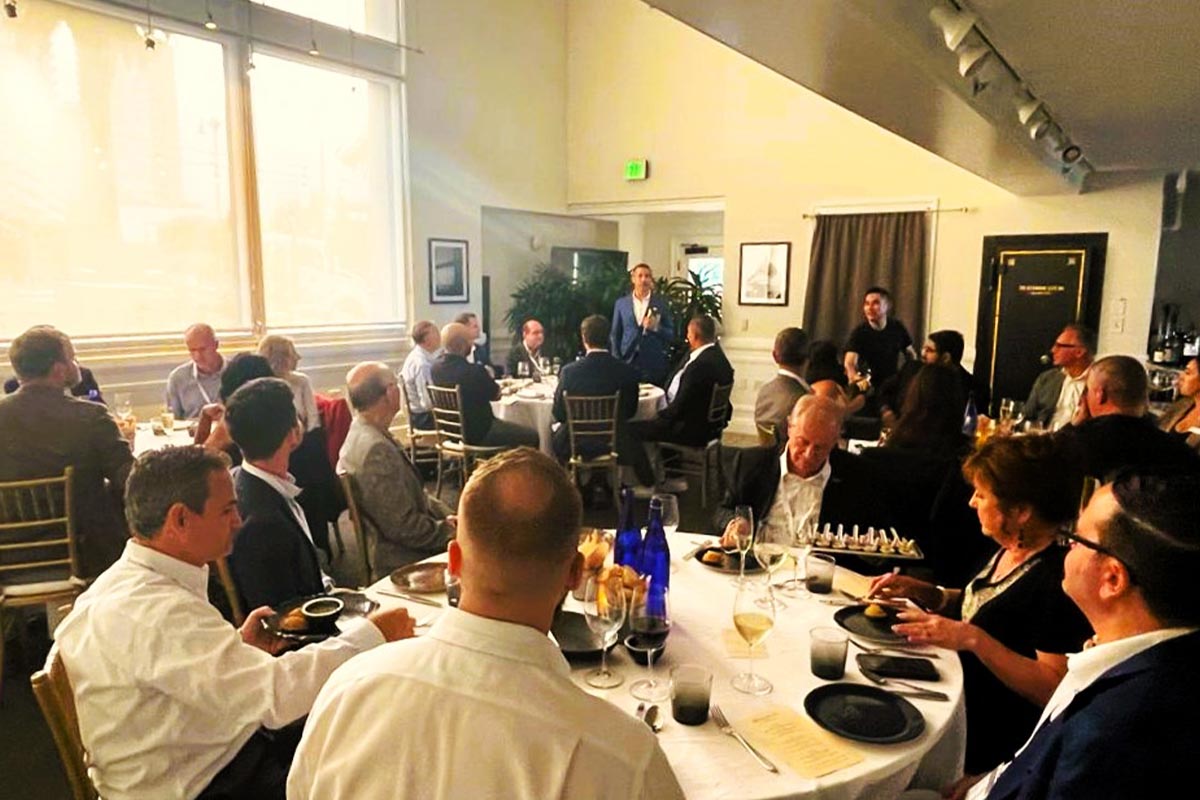 Members networking over a private lunch
